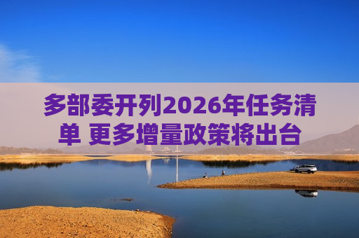 多部委开列2026年任务清单 更多增量政策将出台
