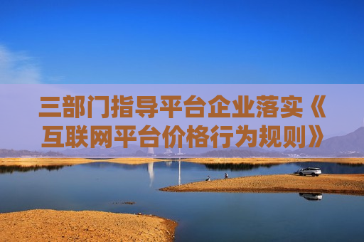 三部门指导平台企业落实《互联网平台价格行为规则》 坚决遏制恶性价格竞争
