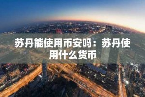 苏丹能使用币安吗：苏丹使用什么货币