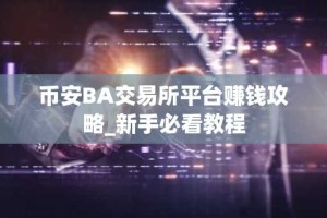 币安BA交易所平台赚钱攻略_新手必看教程