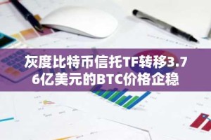灰度比特币信托TF转移3.76亿美元的BTC价格企稳