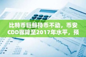 比特币巨鲸持币不动，币安CDD骤降至2017年水平，预示历史性囤积潮