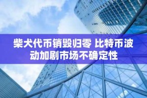 柴犬代币销毁归零 比特币波动加剧市场不确定性