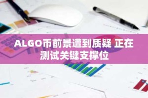 ALGO币前景遭到质疑 正在测试关键支撑位