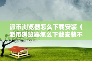 派币浏览器怎么下载安装（派币浏览器怎么下载安装不了）