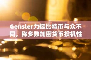 Gensler力挺比特币与众不同，称多数加密货币投机性极高
