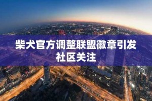 柴犬官方调整联盟徽章引发社区关注