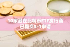 10家潜在比特币ETF发行商已提交S-1申请