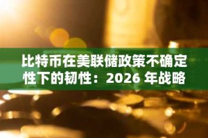 比特币在美联储政策不确定性下的韧性：2026 年战略展望