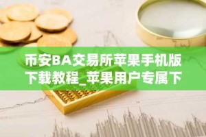 币安BA交易所苹果手机版下载教程_苹果用户专属下载通道
