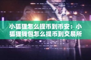 小狐狸怎么提币到币安：小狐狸钱包怎么提币到交易所