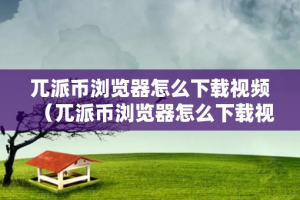 兀派币浏览器怎么下载视频（兀派币浏览器怎么下载视频教程）