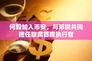 何毅加入币安，与邓锐共同担任联席首席执行官