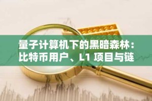 量子计算机下的黑暗森林：比特币用户、L1 项目与链上生存指南