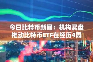 今日比特币新闻：机构买盘推动比特币ETF在经历4周抛售后出现反弹