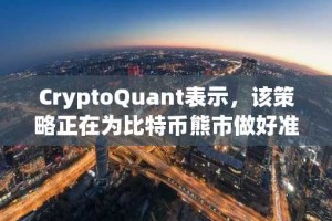 CryptoQuant表示，该策略正在为比特币熊市做好准备，并已建立美元储备。