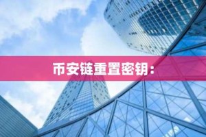 币安链重置密钥：