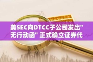 美SEC向DTCC子公司发出