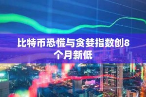 比特币恐慌与贪婪指数创8个月新低