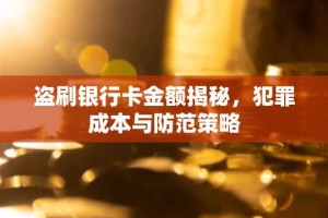 盗刷银行卡金额揭秘，犯罪成本与防范策略