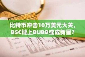 比特币冲击10万美元大关，BSC链上BUBB或成新星？