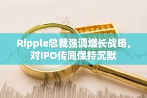 Ripple总裁强调增长战略，对IPO传闻保持沉默