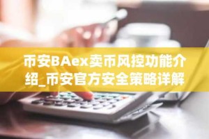 币安BAex卖币风控功能介绍_币安官方安全策略详解