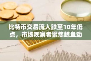 比特币交易流入跌至10年低点，市场观察者聚焦鲸鱼动向