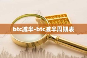 btc减半-btc减半周期表