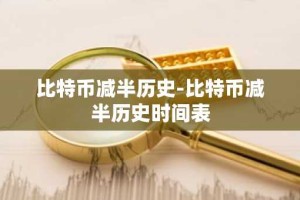 比特币减半历史-比特币减半历史时间表