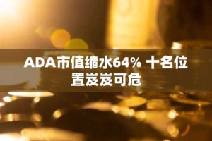 ADA市值缩水64% 十名位置岌岌可危