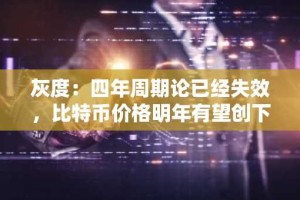 灰度：四年周期论已经失效，比特币价格明年有望创下历史新高
