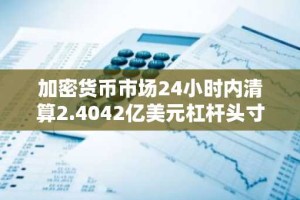 加密货币市场24小时内清算2.4042亿美元杠杆头寸