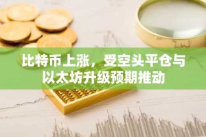 比特币上涨，受空头平仓与以太坊升级预期推动